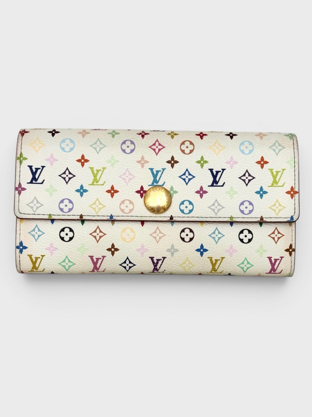 Louis Vuitton Multicolore Monogram Pattern Coated Canvas Sarah Wallet